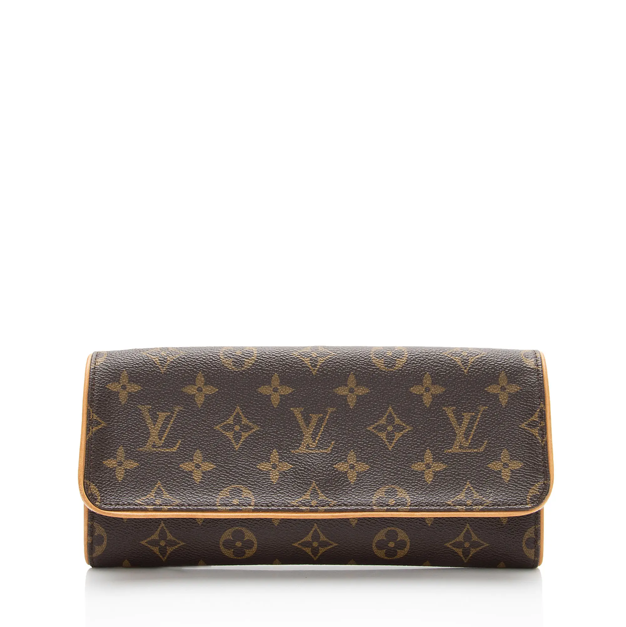 Pre-owned Louis Vuitton Leather Clutches & Wristlets Vintage Monogram Canvas Pochette Twin GM Shoulder Bag