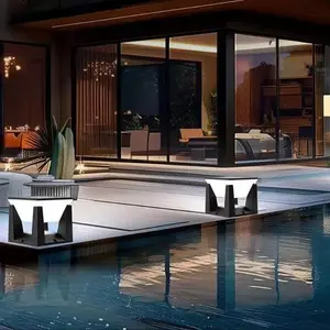 Outdoor solar column light, solar column head light, simple and modern LED fence ceiling light, waterproof landscape column light, three-color adjustable, suitable for flat terrace courtyard garden