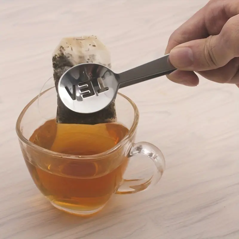 1pc, Tea Bag Clip, Mini Tongs, Mini Stainless Steel Round Teabag Tongs, Tea Bag Squeezer, Herb Grip Kitchen Tool, Suitable for Kitchens, Restaurants, Tea Making Tools