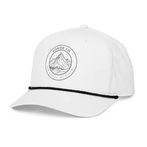 Custom Rope Hat Black Vintage Logo