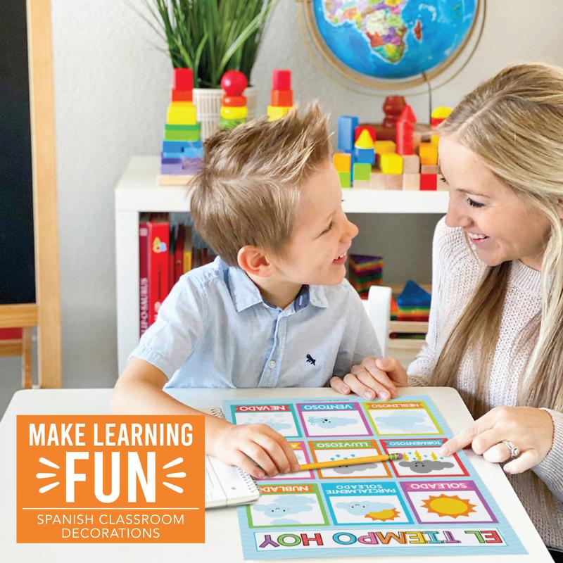 Colorful Spanish Posters | Set of 12 | Spanish Educational Supplies - TikTok Shop Duplicate Learning Materials Learning Tool