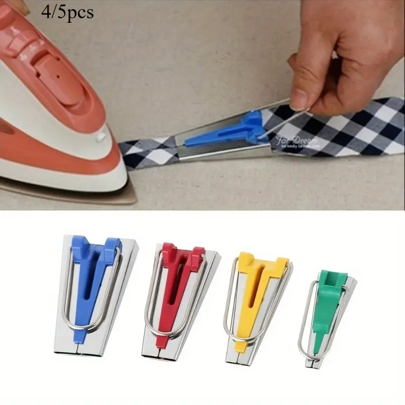 4/5pcs Set Bias Tape Maker Splicing Cloth Maker Binding Tool Overlocking Stitch Quilting Sewing Accessories And Supplies Sewing Tool Kit DIY Craft Crafting Kit Tools Sewing Products