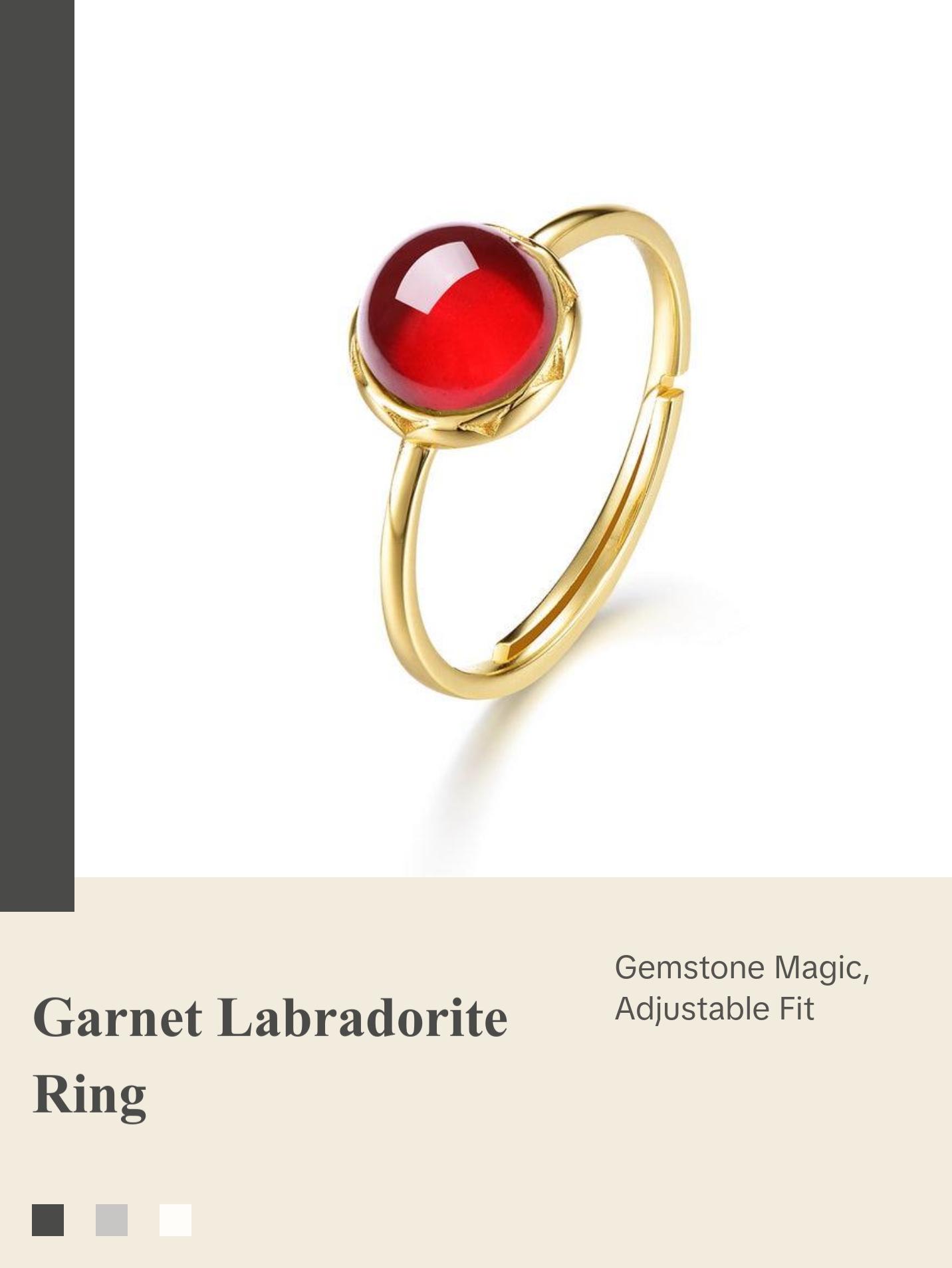 Crystal Round Cut Adjustable Ring