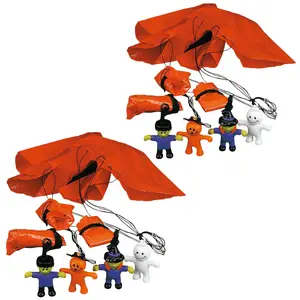 1 1/4" Mega Bulk 144 Pc. Mini Halloween Character Vinyl Paratroopers