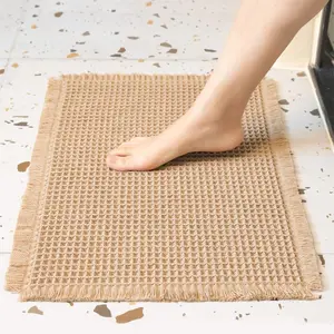 Grid Design Mat Set Non-slip Rectangle Mat Versatile Floor Mat Absorbent Home Decorative Rug for Home Hotel Bathroom Kitchen Bedroom Living Room Hallway and Entryways Decor Modern Boho-Inspired Look bath mat