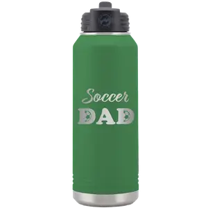 Soccer Dad2 32 oz Water Bottle | Green