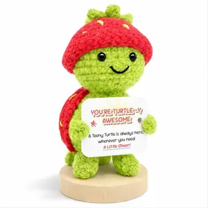 Teen Girl Trendy Gifts Turtle Positive Crochet Doll Emotional Support "You're Turtle-y Awesome" Encouragement Gift for Coworker Graduation Teacher Nurse Appreciation