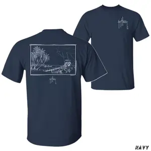 Guy Harvey Sailboat T-Shirt, Vintage Beach Graphic Tee, Soft Cotton Blend Shirt, Nautical Lifestyle Apparel for Men & Women, Ocean Lover Gift