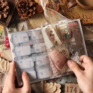 Vintage Scrapbooking Sticker, 20 Sheets/set Waterproof PET Sticker, Scrapbooking & Stamping Supplies for Home School Office, Scrapbook Supplies, Vintage Inspired Stickers, Art Stickers