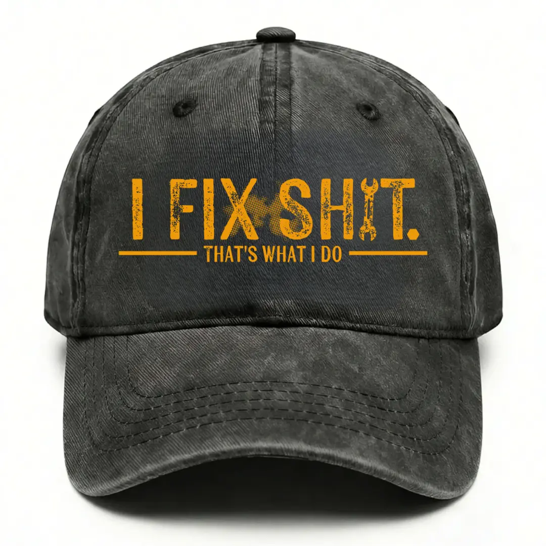 [Friedline Gear Co] I Fix Shit Hat – Blue Collar Work Cap, Mechanic Dad Cap, Funny Attitude Trucker Style