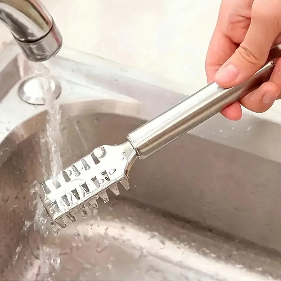 Fish Scale Remover, Fish Scale Brush, Stainless Steel Serrations, Easy To Remove Fish Scales, Skin Cleaning Tool, Scraper, Kitchen Tools,Suitable For Chefs And Home Chefs