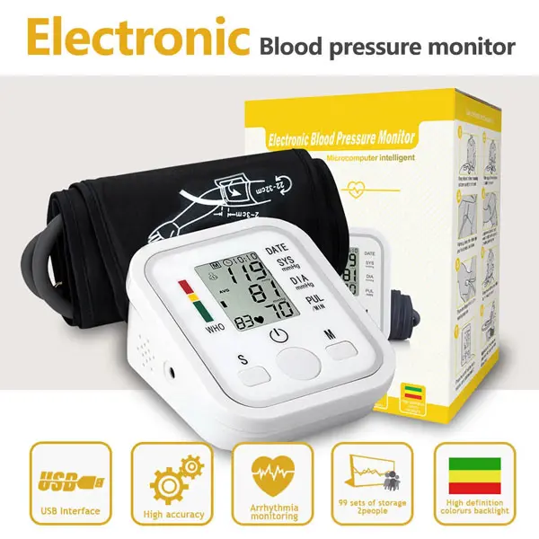 New Digital Automatic Blood Pressure Monitor Upper Arm BP Machine Heart Rate HP New Digital Automatic Blood Pressure Monitor Upper Arm BP Machine Heart Rate HP
