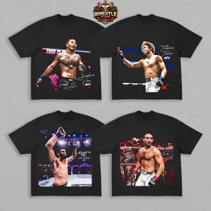 [UFC 328] Khamzat Chimaev vs. Sean Strickland & Joshua Van vs. Tatsuro Taira Fight Night T-Shirt Collection, Vintage UFC 327 Event Tee, MMA Combat Sports Graphic Shirt, Cotton Oversized Apparel, Gift for Men & Women.