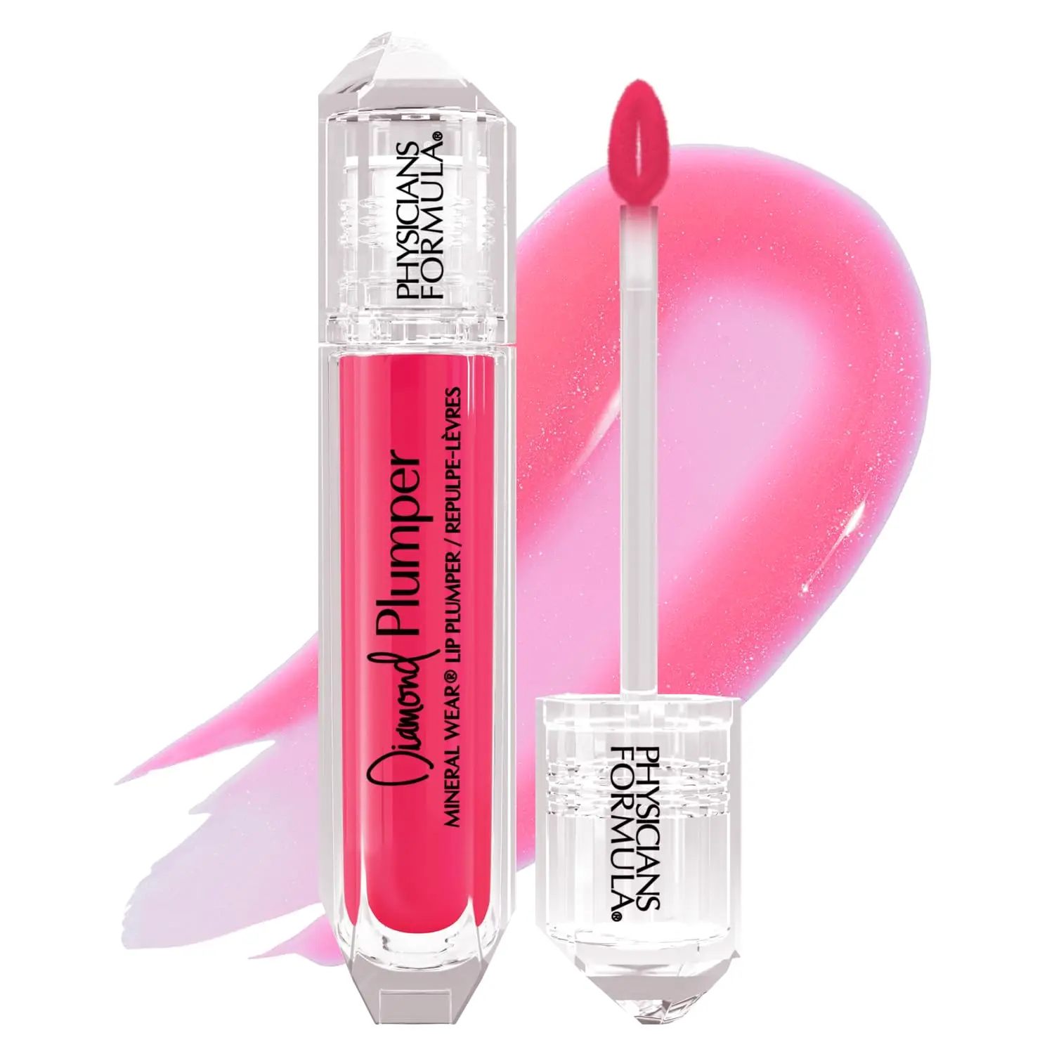Physicians Formula Mineral Wear Diamond Lip Plumper Gloss, Dermatologist Tested Pink Radiant Cut