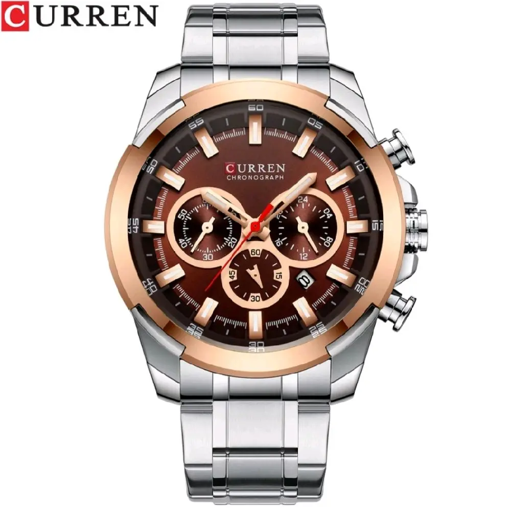 CURREN Multicolor Chronograph Watch in Stainless Steel for Men Durable & Stylish Design Perfect for Men