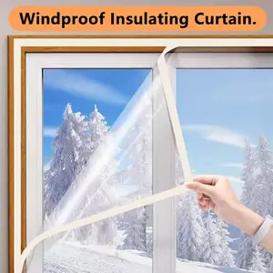 1-Pack EVA Transparent Window Insulation Film | Heat Insulation, Wind & Dust Protection, Energy-Saving, Easy to Install