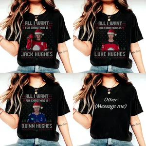 All I Want For Christmas is Hockey Custom T-Shirt, Hoodie, Unisex Sweatshirt