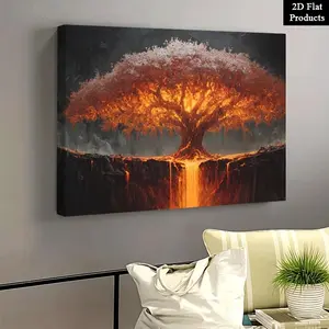 Framed Mythological Dark Fantasy - Mythos-Themed Canvas Poster Suitable for Living Room, Bathroom Decor & Winter/Spring Decoration - Framed Painting with Mythological Narrative, Local Warehouse Stock, 2D Flat	