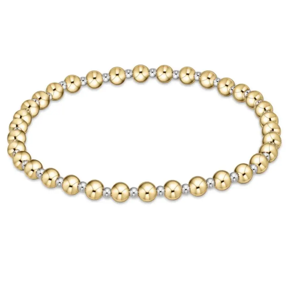 Enewton Classic Grateful Pattern 4mm Bracelet Mixed Metal