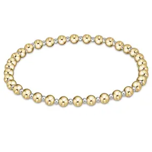 Enewton Classic Grateful Pattern 4mm Bracelet Mixed Metal