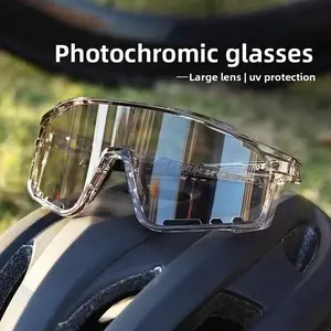 Fashion Large Frame Outdoor Mountain Bike Cycling Glasses, Mountain Ski Windproof UV Protection Sunglasses, Photochromic Hiking Sports Goggles, Outdoor Cycling Accessories, Biking Sunglasses
