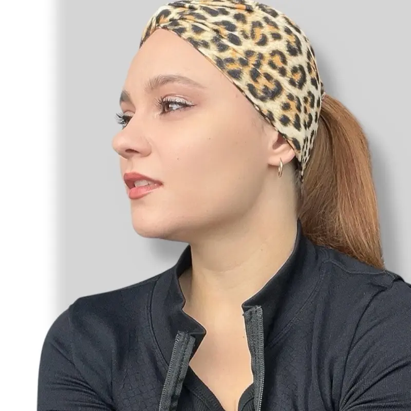 Cheetah Wide Stretchy Laze Headband