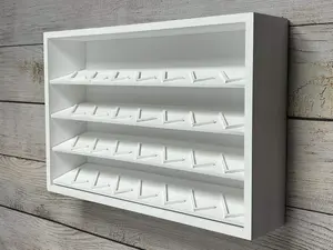 28 Car - Hot Wheels Wooden Display - Snowstorm Case - 1/64 Scale