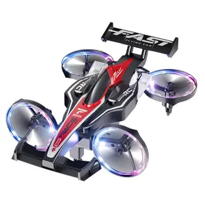 Land and air amphibious remote control airplane toy car drift flying stunt quadcopter drone racing car children's toy gift
