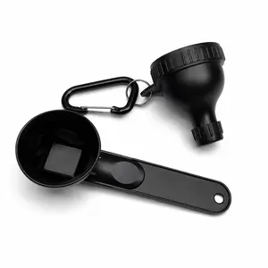 Buy 1 Get 1 Free | Protein Powder Funnel with Scoop & Storage | Portable Gym Essential for Pre-Workout & Creatine (BPA-Free)
