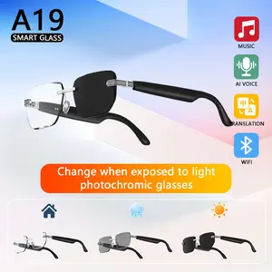 A19 Smart Glasses with Open-Ear Stereo Sound | Bluetooth 5.4 Wireless Audio Sunglasses, HD Voice Calls, HiFi Music, Noise-Canceling Mic, UV Protection, Unisex Sports & Travel Eyewear