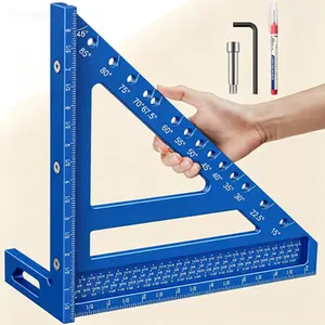 Precision Layout Square 8.5 Inch – Multi-Angle Measuring, Marking Tool, and Spacing Scribe, 15-90 Degrees Marking Gauge, Framing Square with Speed Square Function, Fast Layout for Woodworking