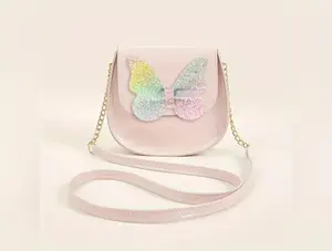 Lightweight Leather-Lined Mini Crossbody: Charming Butterfly Clasp & Interchangeable Straps for Daily Elegance & Versatility