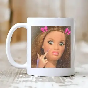 [Collection] Funny Disgusted DollFace Meme Cup, Doll Face, Sarcastic, Specific, Unique Doll Ceramic Cup, Gifts, Gift for Mom, Dad, Coworker or Friend