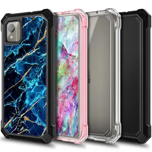 For Nokia C110 Case Full Body Armor Phone Cover with Built-In Screen Protector