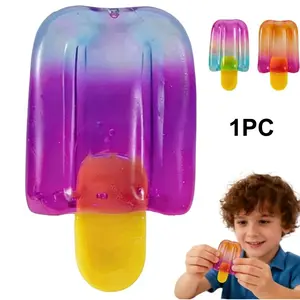 Ice Cream Squeeze Squishy, Squeeze Toys - Soft Relief Balls, Gummy Squeeze Ice Cream Fidget Toys, Summer Sensory Stress Relief, Easter Basket Stuffers Party Favors for Adults