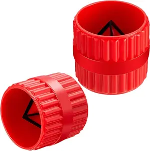 2 count Red Inner-Outer Reamer Pipe and Tube Deburring Reamer Tubing Chamfer Tool for PVC/PPR/Copper/Brass/Aluminum Tubes(3/16-inch to 1-1/4-inch)