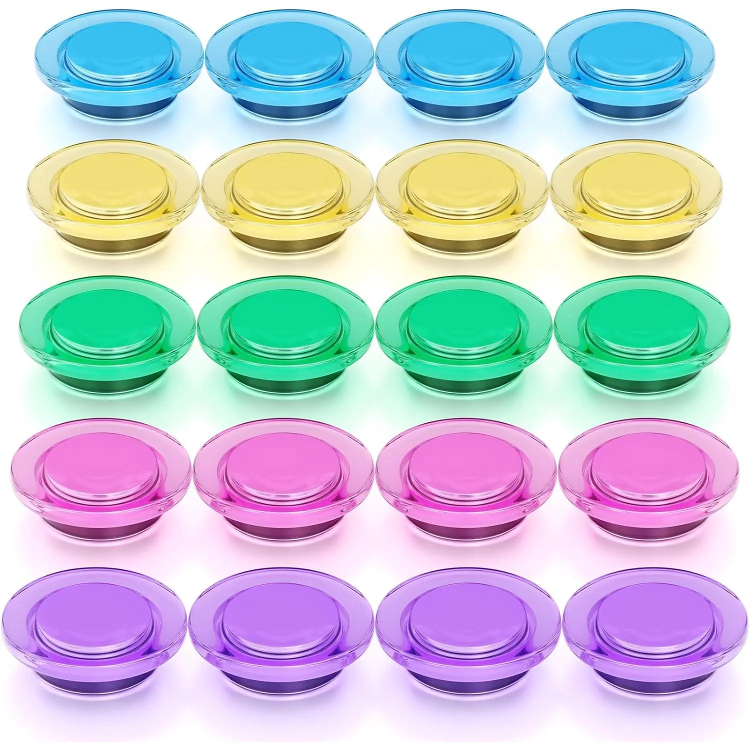 20 Pcs Magnets for Whiteboard, Round Refrigerator Magnets Fridge Magnets Whiteboard Magnets, Dry Board Decorative Magnets Teacher Supplies for School, Home, Office (Colorful, 3cm/1.18 inch)