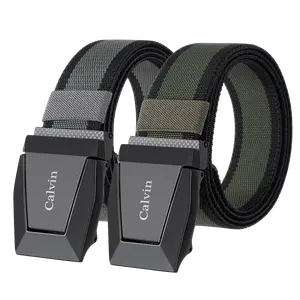 Work Belts for Men,Adjustable Nylon Fabric Golf Belt,Metal Buckle, Ratchet Quick Release Belt,Suitable for Work and Travel