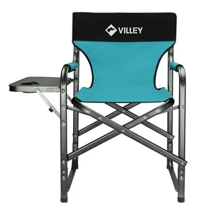 #JumpstartSale VILLEY Heavy Duty Directors Chair, Folding Camping Chairs, Portable Foldable Chair, for Camp Tailgating Lawn Picnic Fishing Beach, Supports 400 LBS
