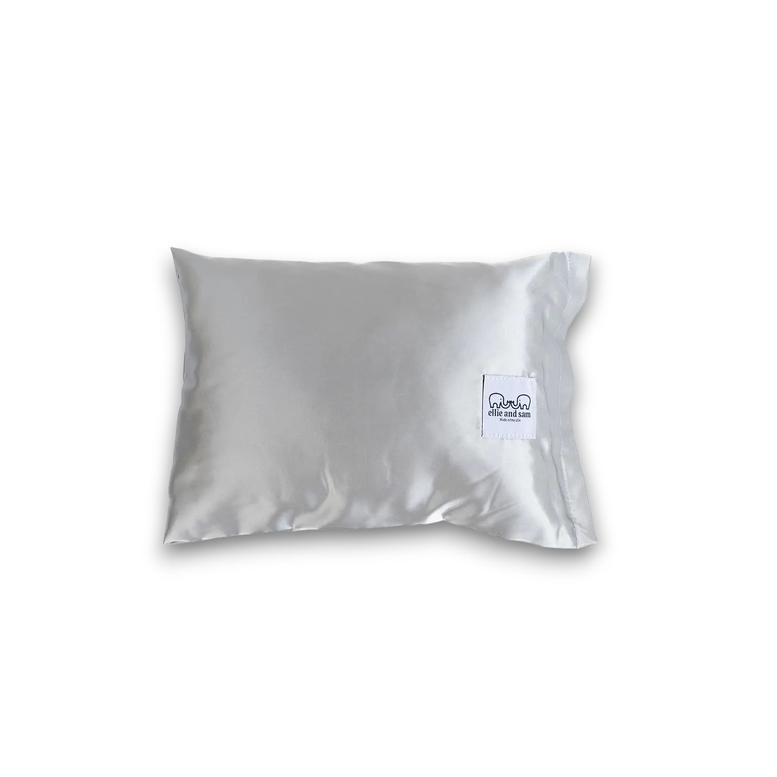 Soft Satin Travel Pillow – Silver