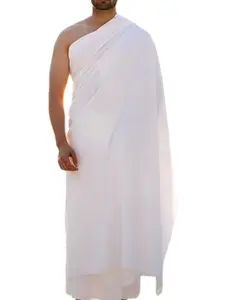 Men’s Ihram Set – Premium Hand Loom Woven, Turkish Inspired Design, Jumbo 50x100 Inch Pure Cotton Towels, 2-Piece Hajj & Umrah Ihram for Men, Soft Breathable White Ihram Sheets