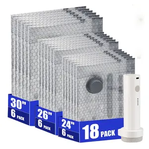 Travel Vacuum Compression Storage Bag with USB Rechargeable Electric Pump, Ultra-Small Lightweight Space Saver for Clothes & Travel Essentials, Zipper Bag, Outdoor Packing, Handheld Organizer