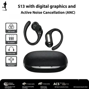New mode l S13 wireless Bluetooth earphones, ultra-realistic sound, IPX5 sweat protection, suitable for exercise and work. Headphones with ANC smart noise cancellation technology, Competitive Gaming, Call Support, Music, Sports.