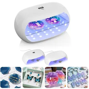Advanced UV Light with Two-Sided Settings (1/3/5 Min), 56 LED Beads, Large UV Lamp for Resin Curing & DIY Crafts