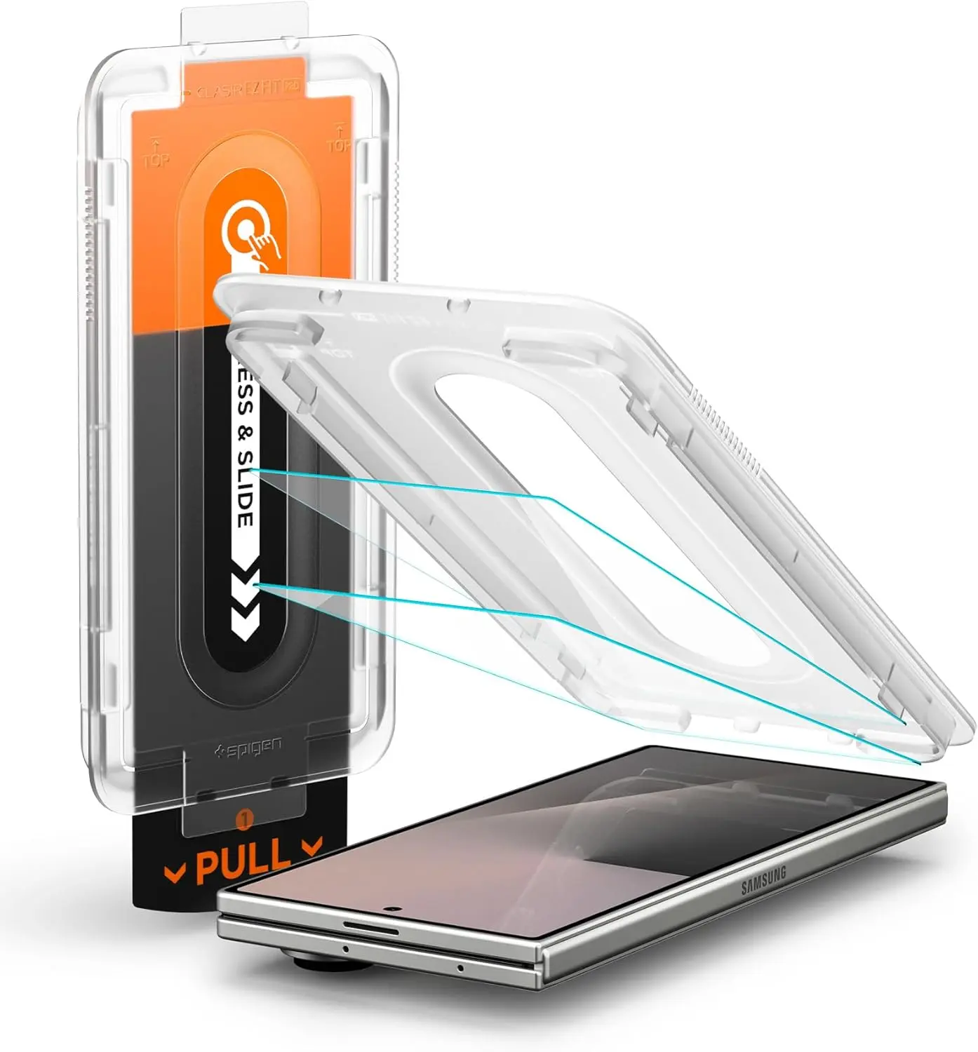 Spigen GlasTR EZ FIT Pro Tempered Glass Screen Protector - 2 Pack, Case-Friendly Smartphone Cellphone Devices Cover Accessories for Samsung Galaxy Z Fold 7