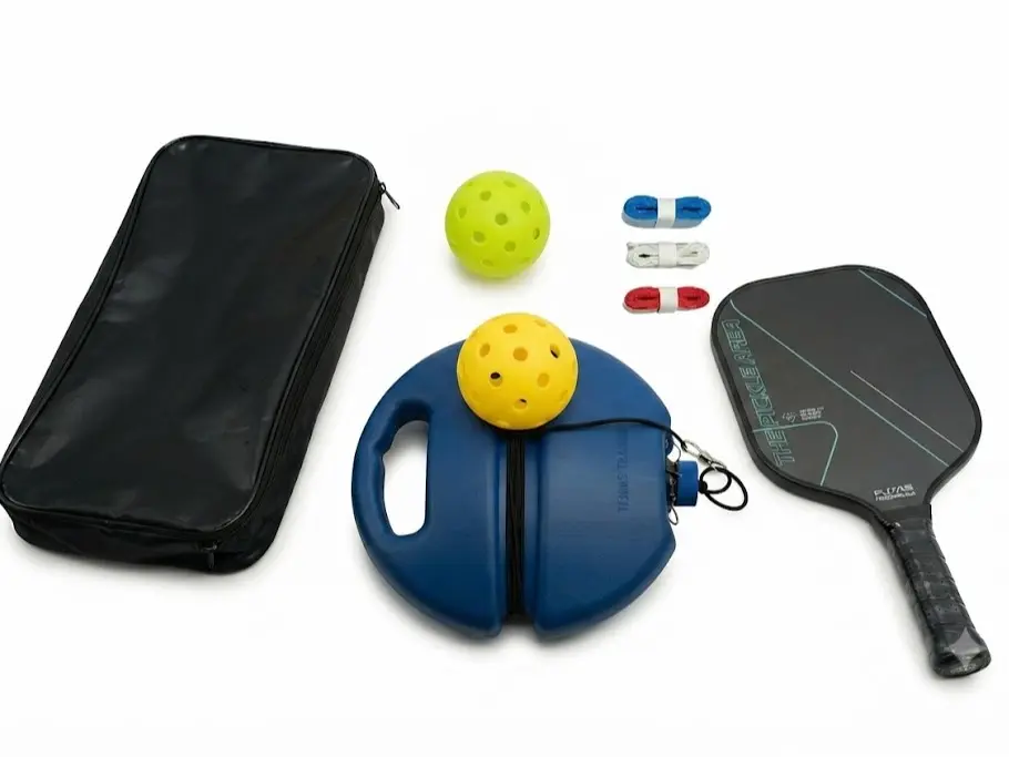 Pickleball Rebound Trainer Set - Small-Space Portable Solo Practice Kit, Complete Training Equipment for Indoor & Home Use