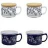Temp-tations Set of 4 Ceramic and Glass Seal the Meal Mug Set