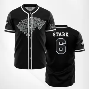 Starks Game of Thrones Anime Baseball Jerseys | Cool Summer Anime Vibes for Men & Fans