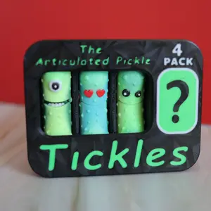 3D Printed Tickle Pickles 4pc Box Fidget Figurine Decor Unique Design Collectible Toy