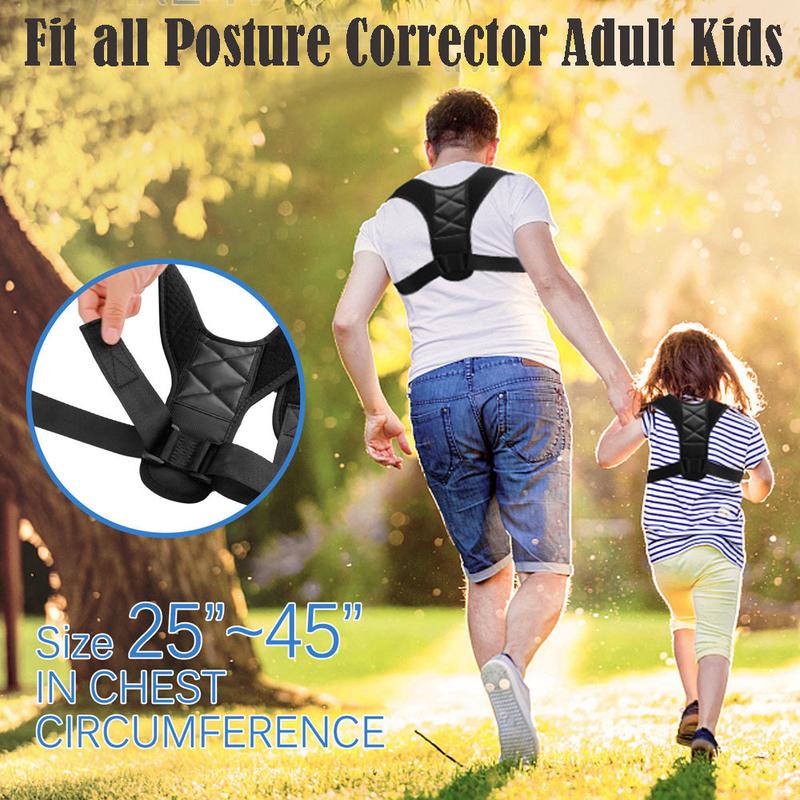 Posture Corrector Back with Adjustable Strap Support Brace Healthcare Black